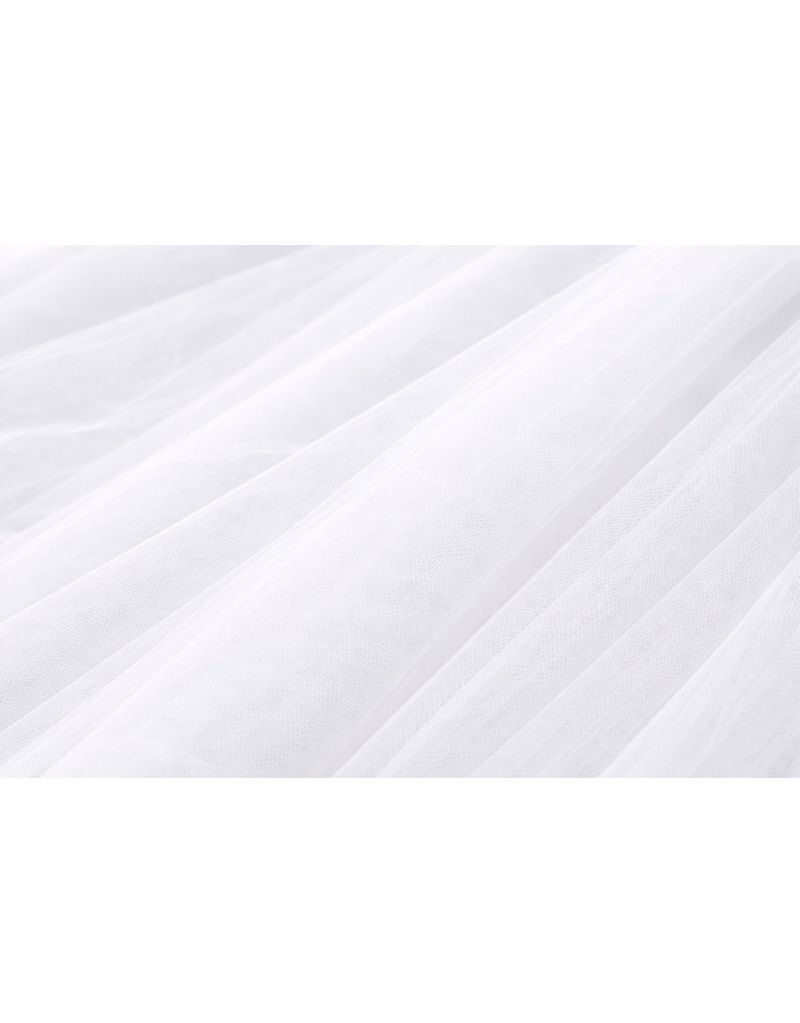 Sera Balletcore Tulle Volume Midi Skirt White