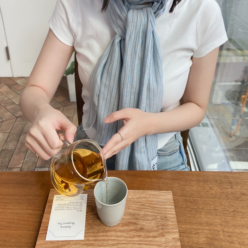 Étang（エッタン）の「[MADE] Étang スカーフ | ブルー（ファッション小物）」