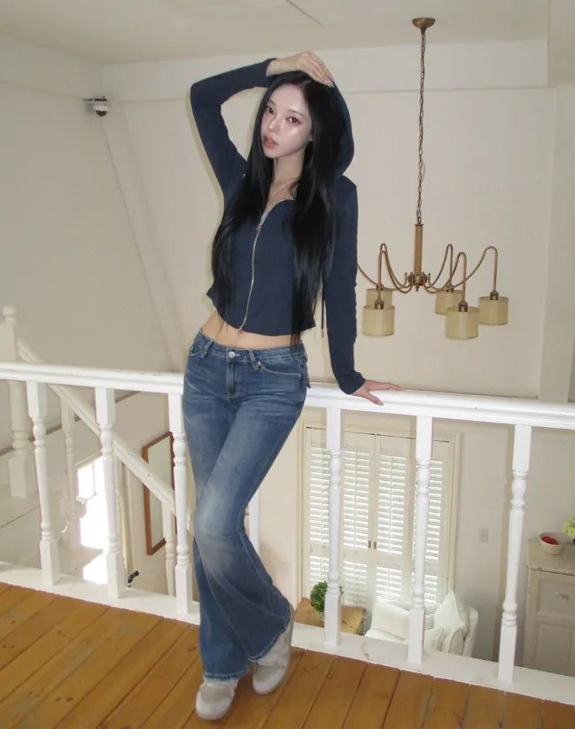 Fuzz Wingflap Low Bootcut Denim Pants