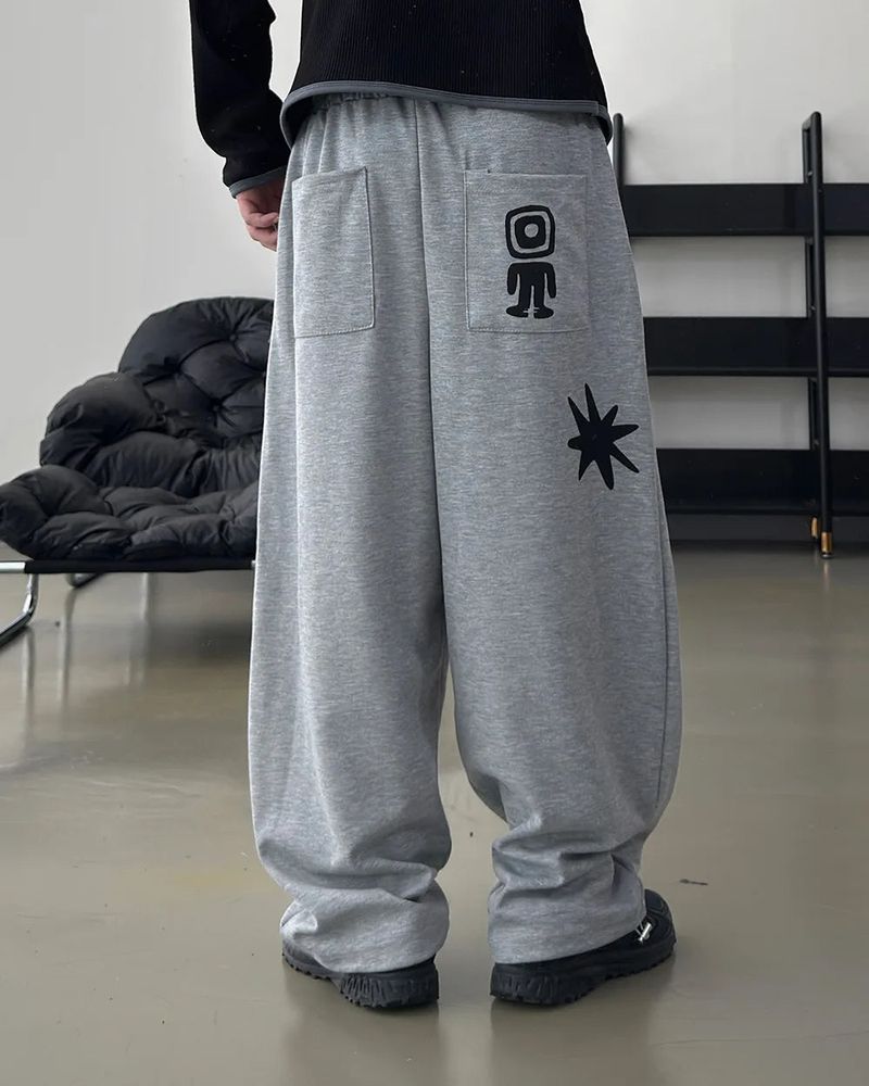 Nuve Art Graphic Wide Sweatpants