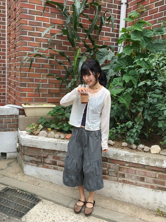 Attle Summer See-Through Flower Cardigan