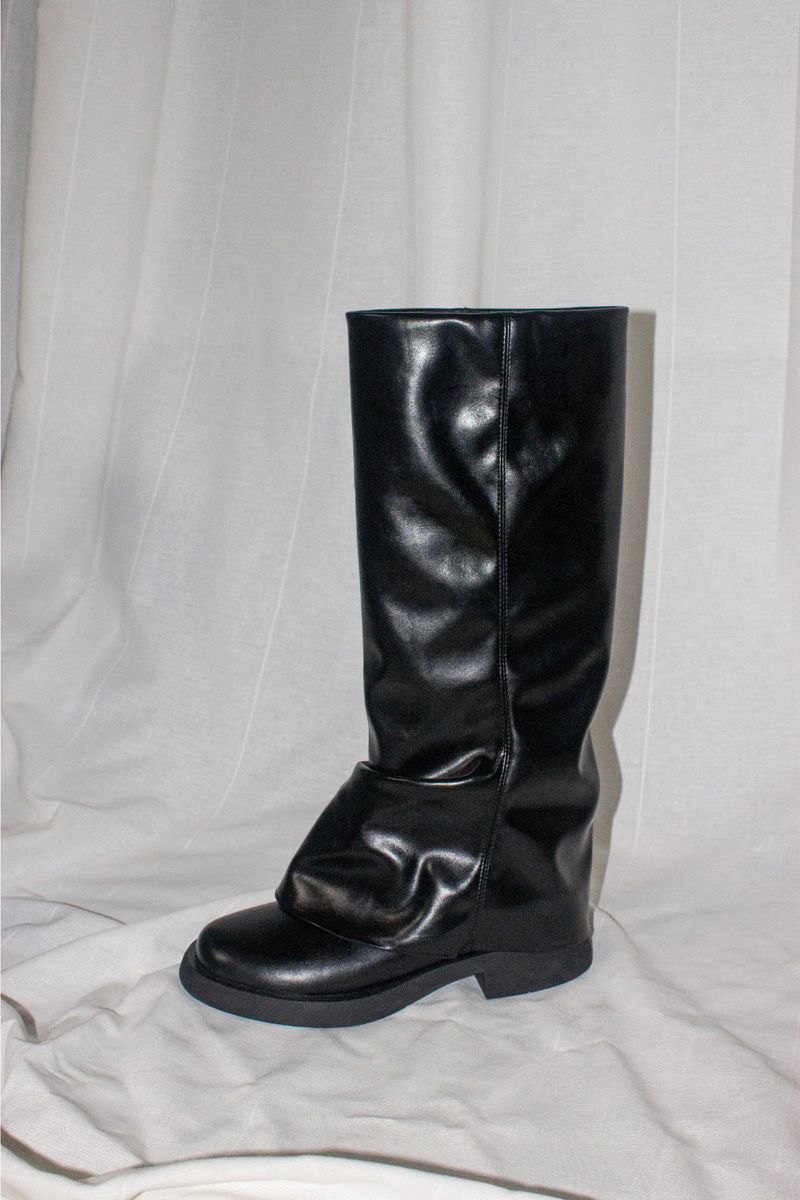shirring boots cut boots