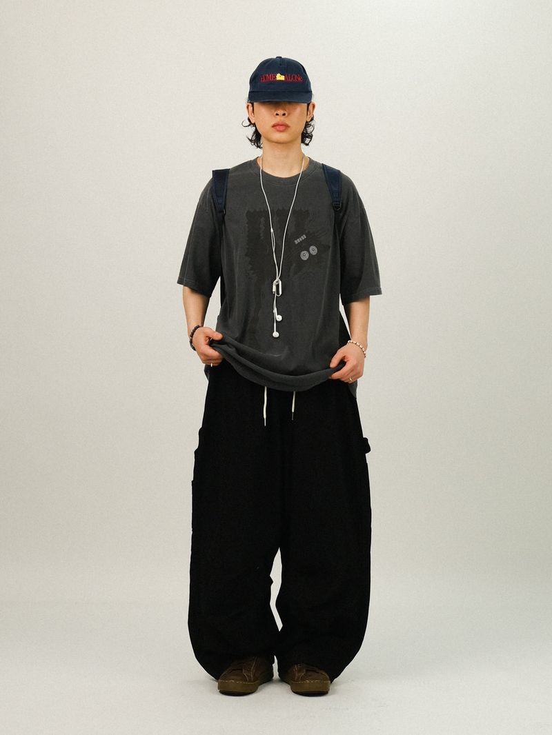 EN Rip-stop Carpenter Banding Parachute Pants