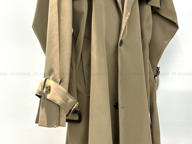 Maxi hood long trench