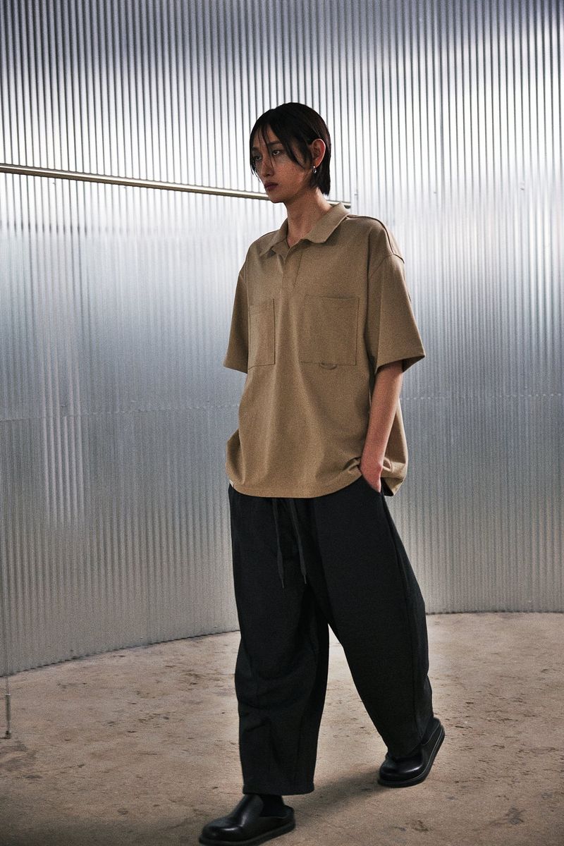 N-BT POCKET 1/2 COLLAR-TEE (Beige)