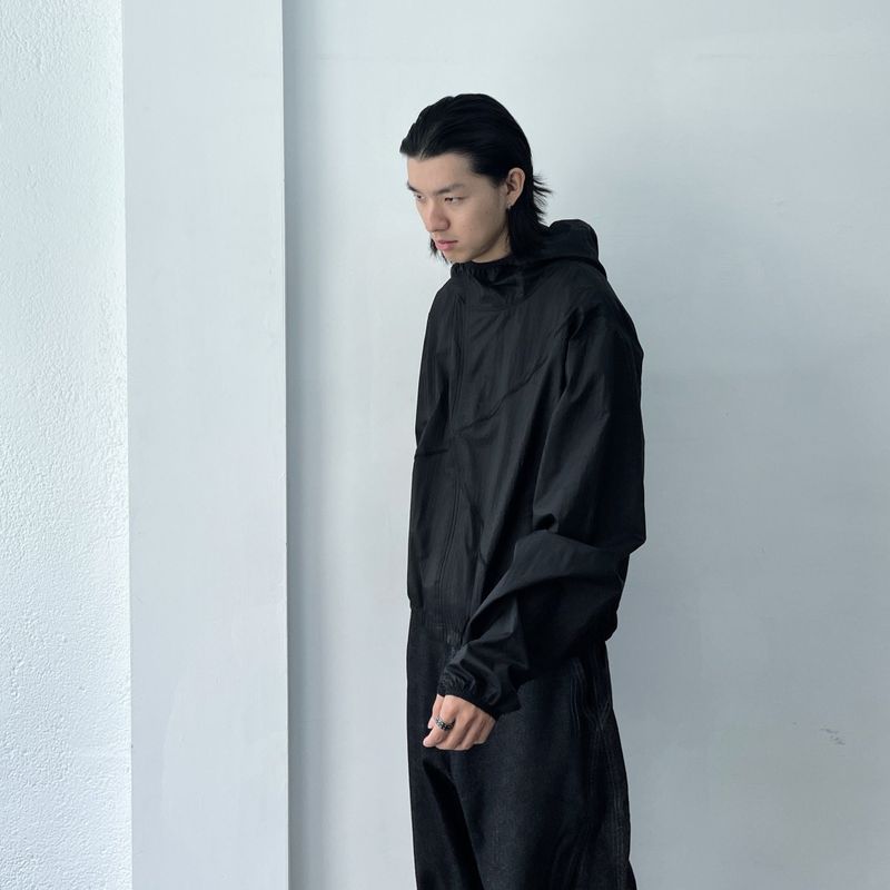 Structured Seam Hooded Jacket