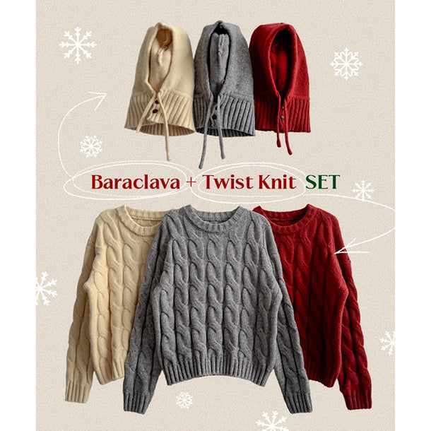 hijjoo（ハイチュー）の「Knabara Clava Set Twisted Knitwear（Tops）」