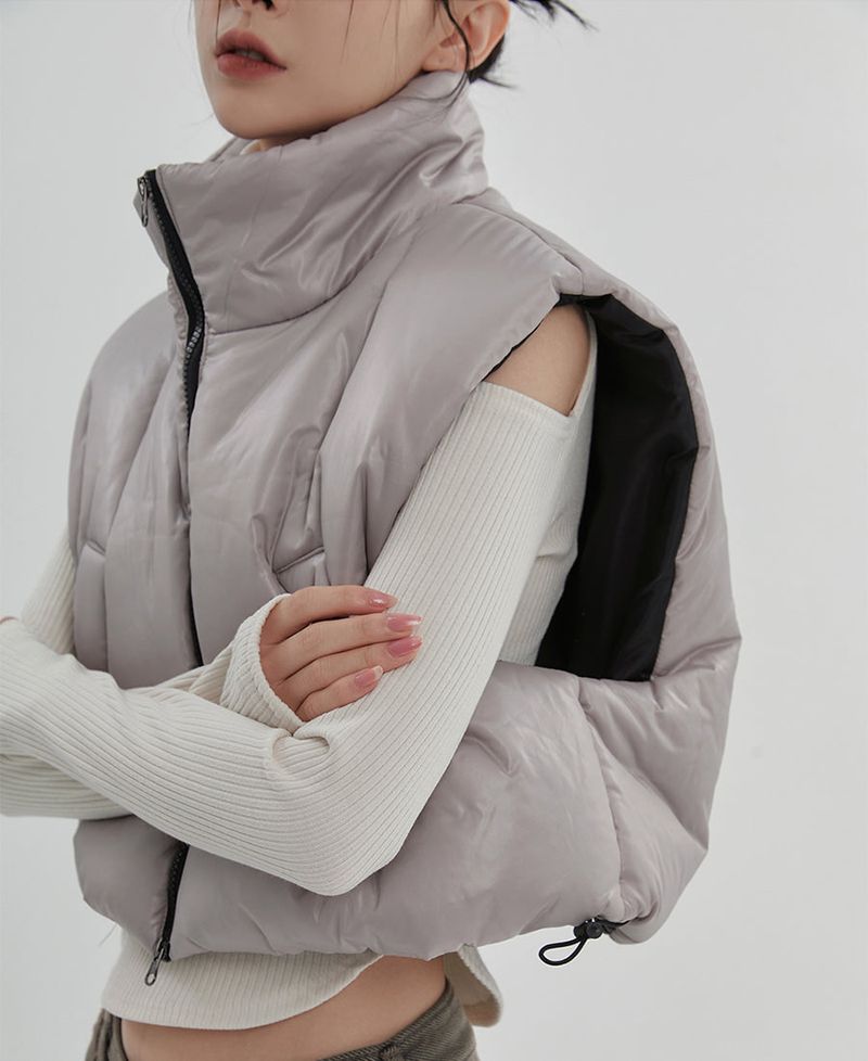 (UNISEX)グルークロップベストダウン