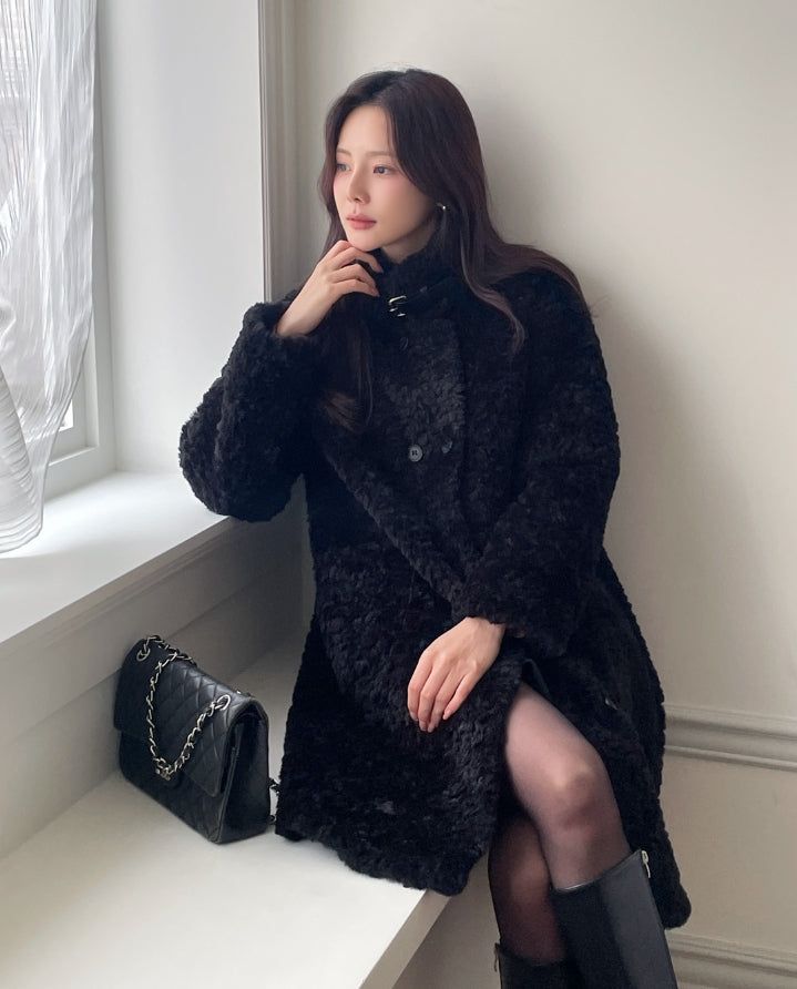 iam mari（アイアム マリ）の「Betia High Neck Boucle Mustang Double Long Coat（Jackets/Outerwear）」