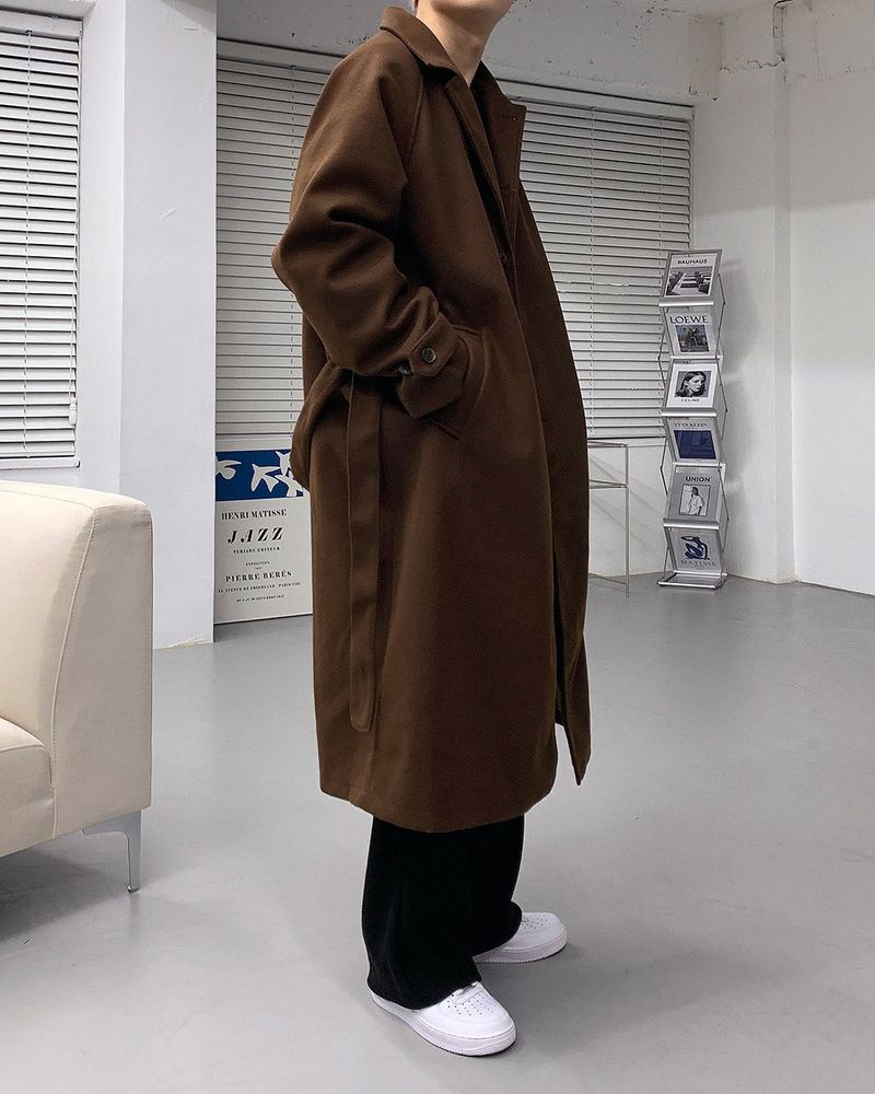 SI wool belted mac coat (3 colors)