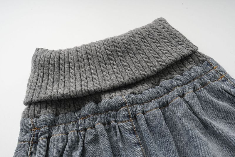 Nora Knit Waist Wide Denim