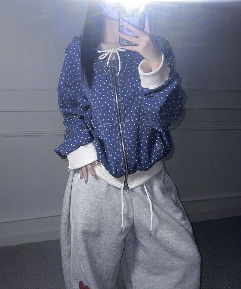Star Hooded Zip-Up (2colors)