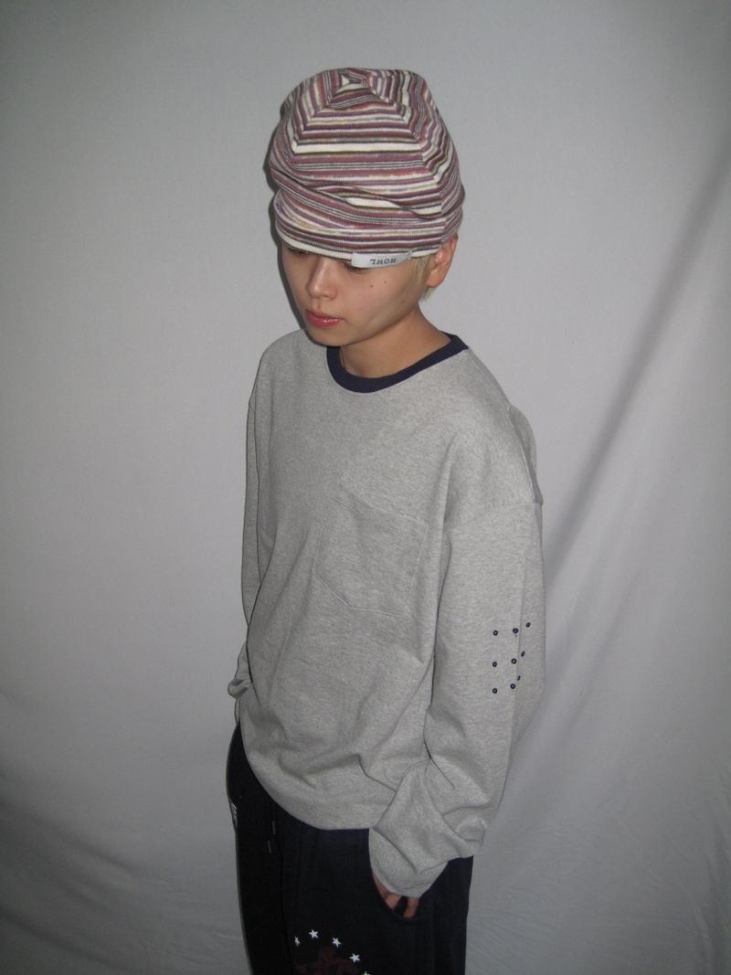 Pocket Contrast Ringer Long Sleeve T-Shirt(4c)