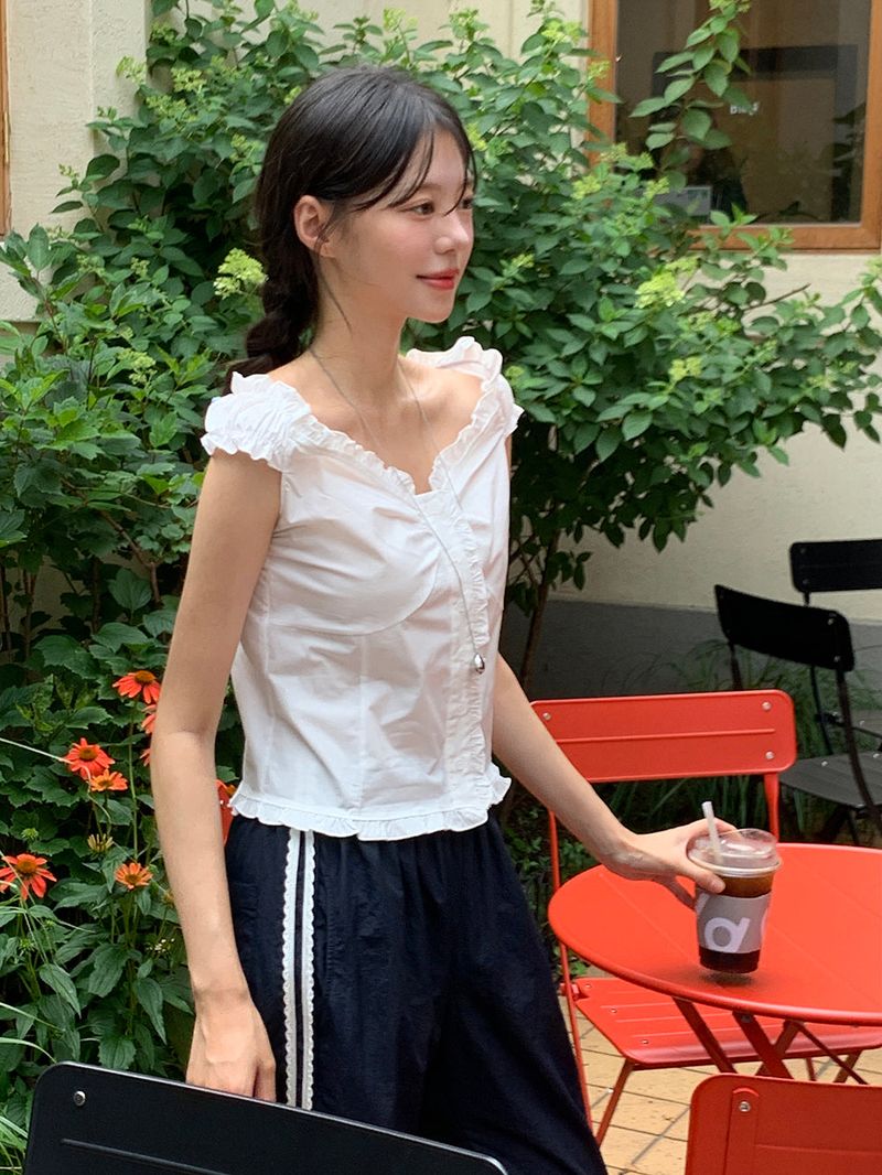 [MADE] Rollton nylon lace track bendable pants