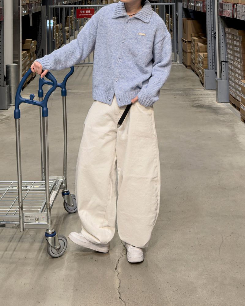 Nevis Cotton Wide Curved Pants