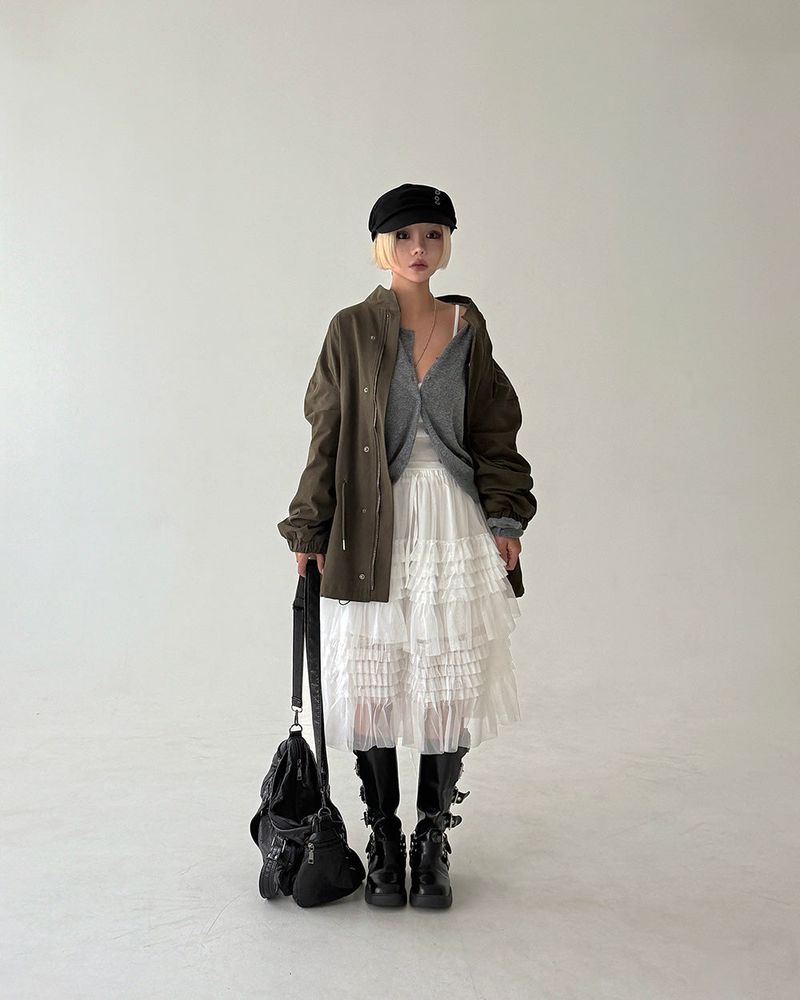 String oversized half field jacket