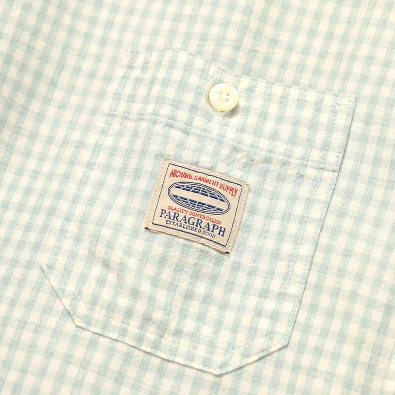 PARAGRAPH CHECK WORK SHIRT - MINT