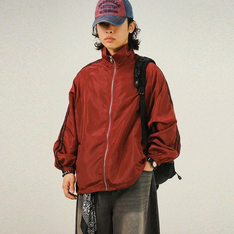 SEMIKAJI（セミカジ）の「HP トラックラインジップアップウインドブレーカー（ジャケット/アウター）」