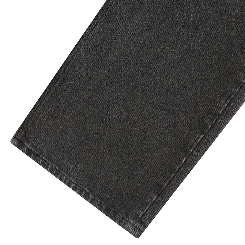 Classic Vintage Washed Denim Pants_Black