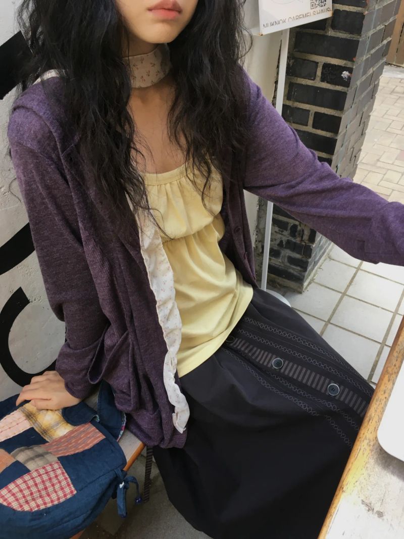 Shirring Long Sleeveless Top