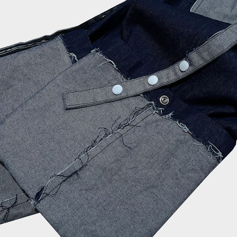 grunge roll-up denim pants_blue