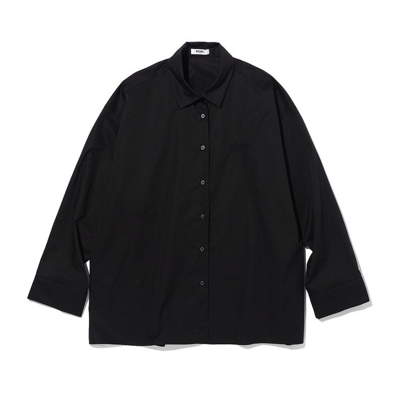 OVERSIZE BACK INCISION SHIRT BLACK