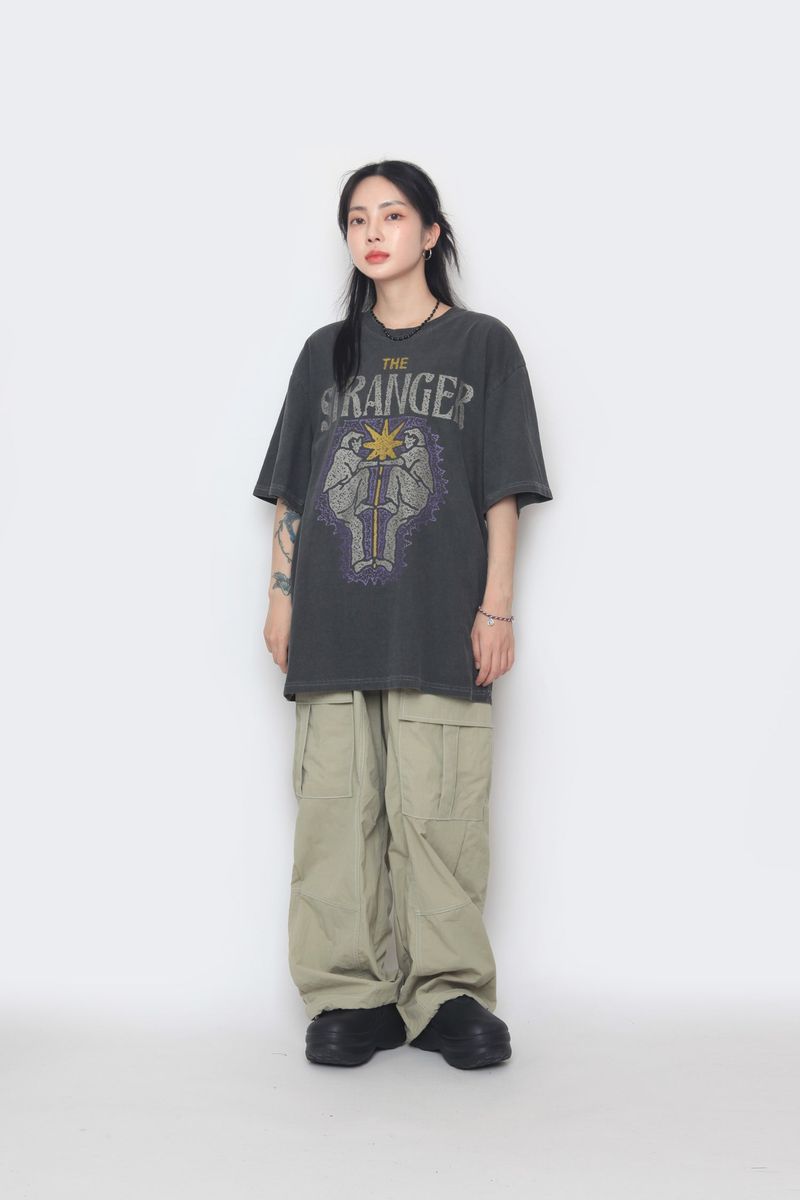 nylon stitch cargo pants