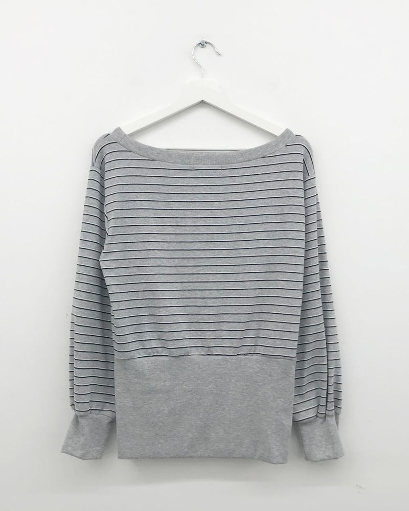 Denti Stripe Button Long Sleeve (2color)