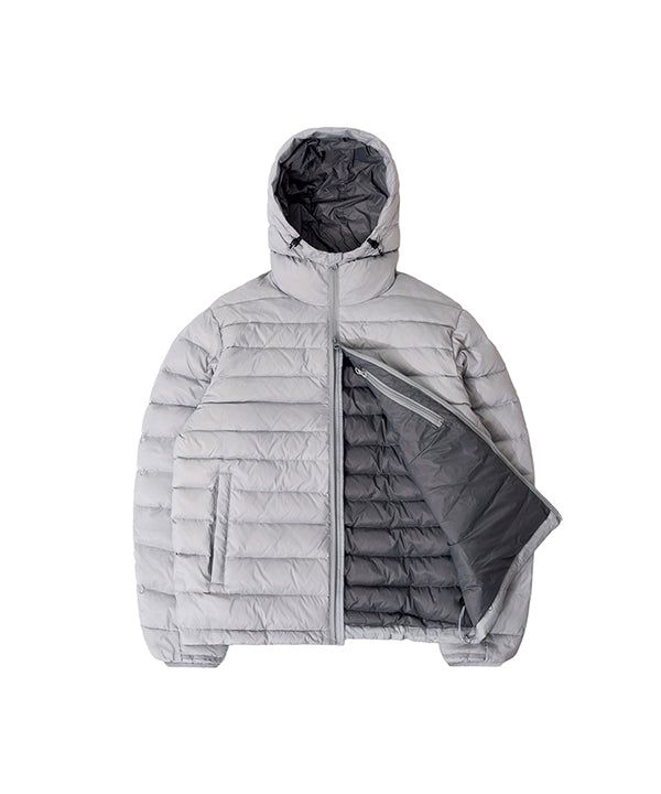 QT8 GARMENTS（キューティーエイトガーメント）の「RG Duck Down Lightweight Jacket (Light Grey)（Jackets/Outerwear）」