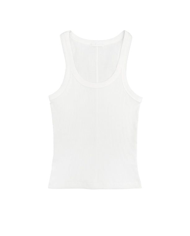 Rimb Minimal Ribbed Sleeveless Top