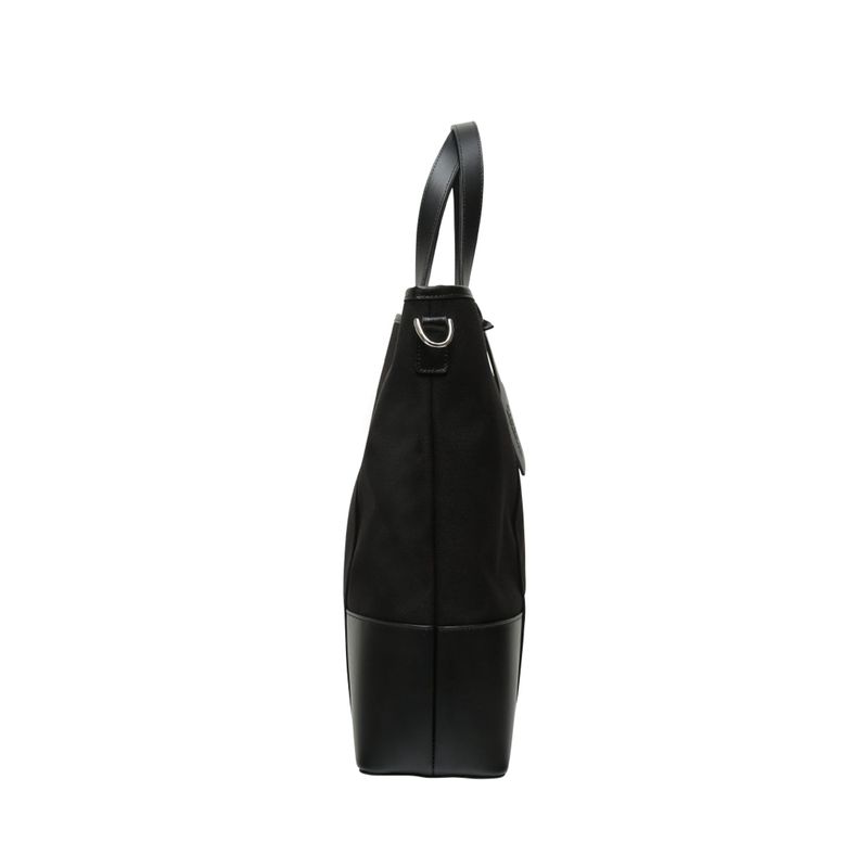 Dual Top Canvas Tote Bag_Black