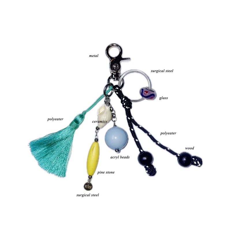 shell gemstone keyring (mint mix)