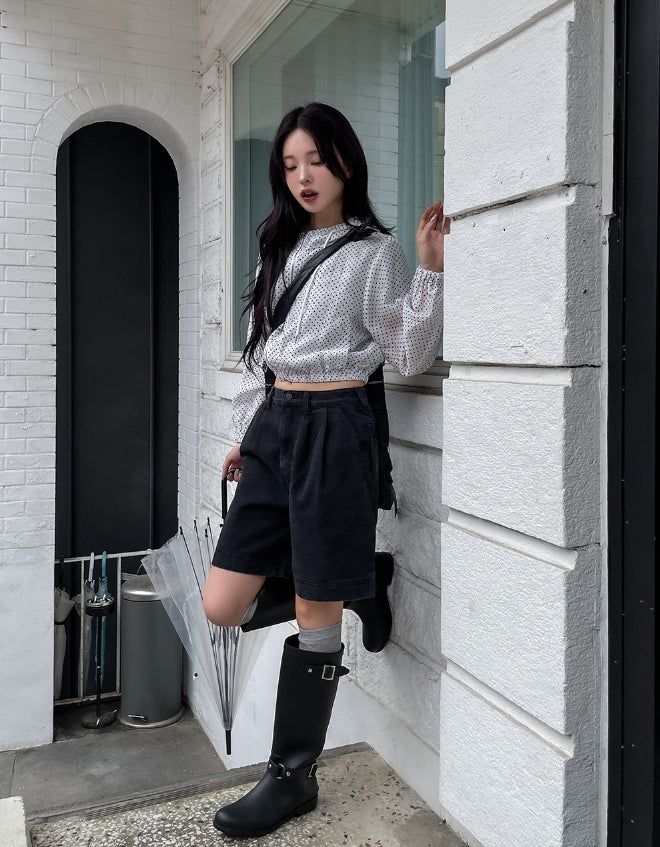 Summer Dot Rain Crop Hood Jumper