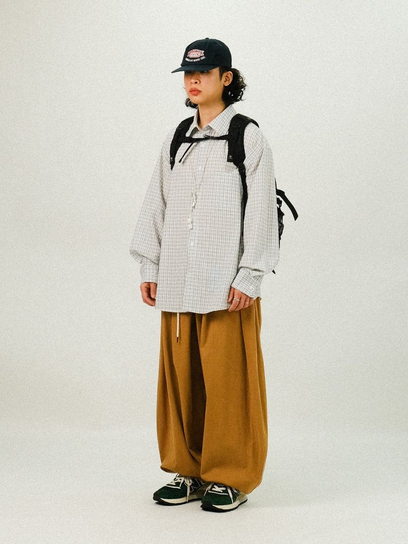 THE W Belted Pin-tuck Balloon Pants