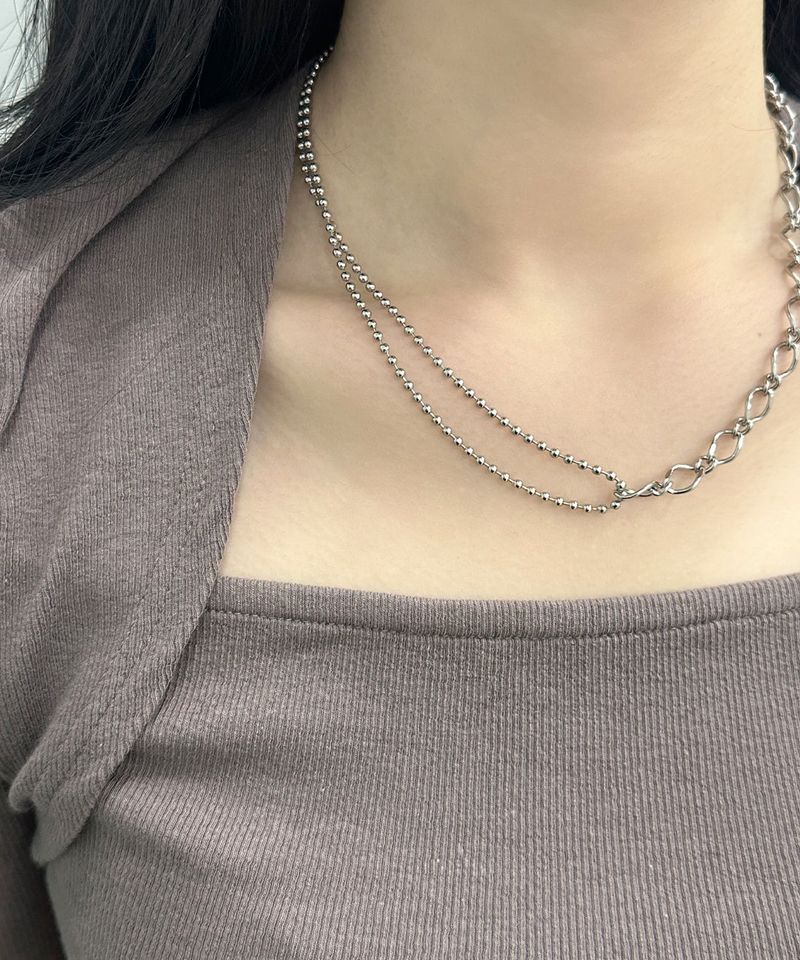 half&half twoway necklace