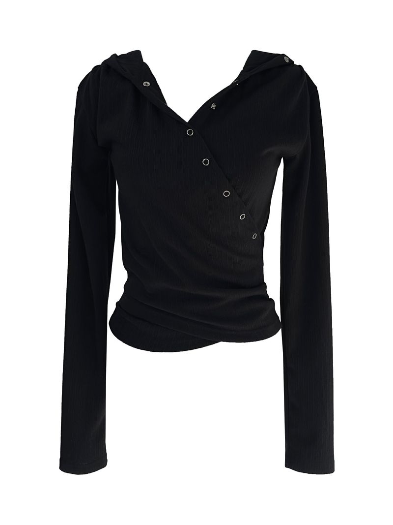 all cleat snap-wrap hooded T