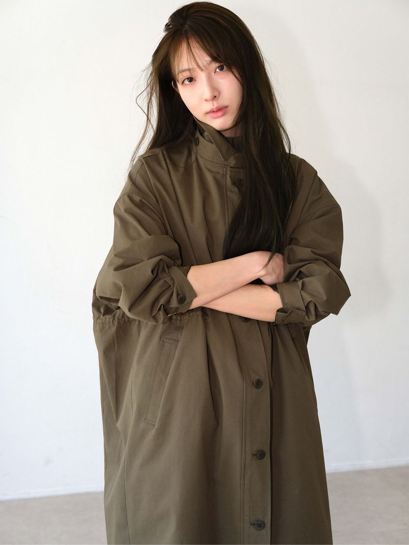Neck Belt Trench (Khaki)