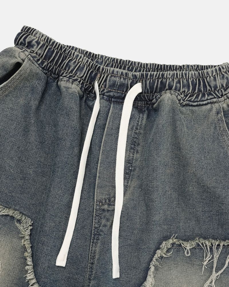 Rick Distressed Bermuda Denim Pants