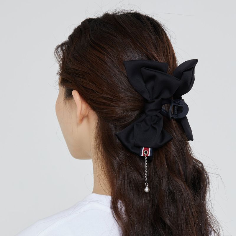 ROMANTIC CROWN（ロマンティッククラウン）の「RIBBON HAIR CLAW CLIP_BLACK（Hair Accessories）」