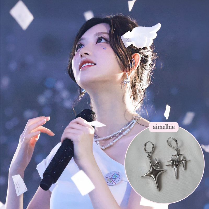  [Aespa Karina, IVE Gaeul Piercing] Sparkle Sparkle Huggies Piercing