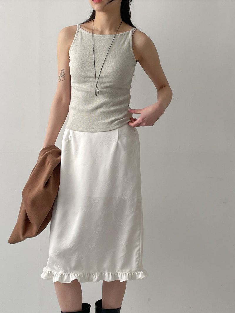 INCHANT ME(インチャントミー)の「Minimal Square Ribbed Sleeveless(Tops)」