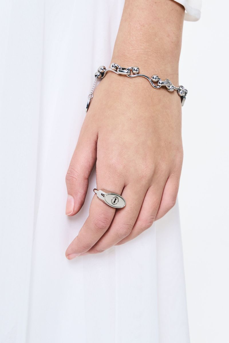 NO.577 [SILVER] ROUND KEY HOLE RING