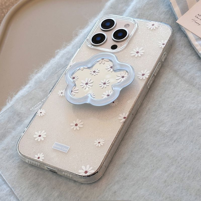 Summer Blue Flower Mirror Stand iPhone Case