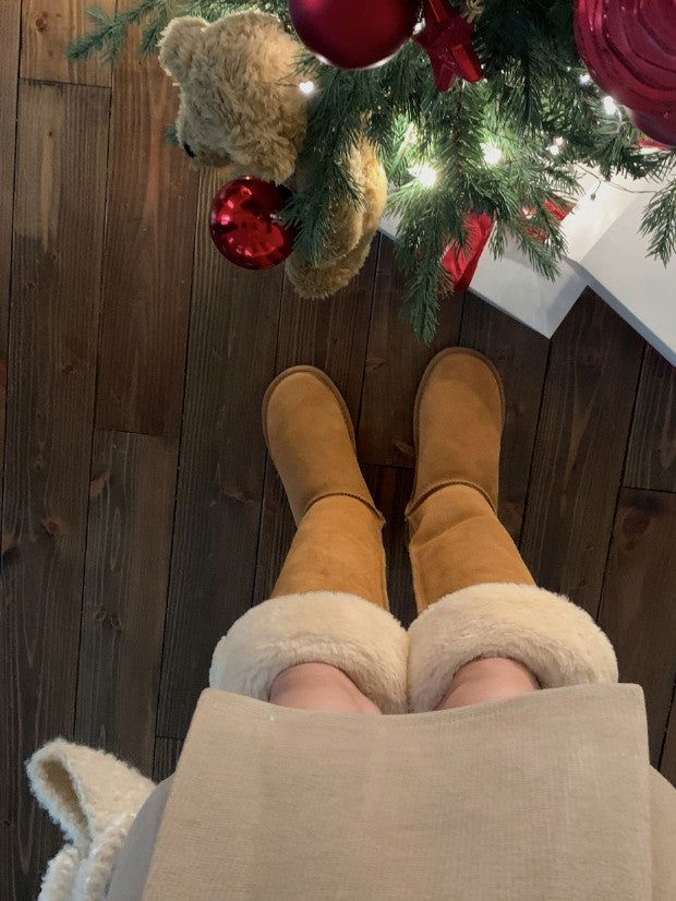Natural Leather Dumble Long Boots