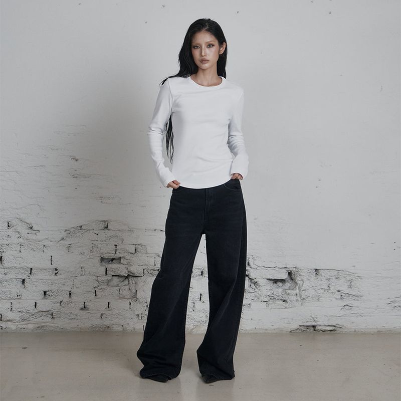 C 90S LINE BASIC LONG SLEEVE T-SHIRT_WHITE