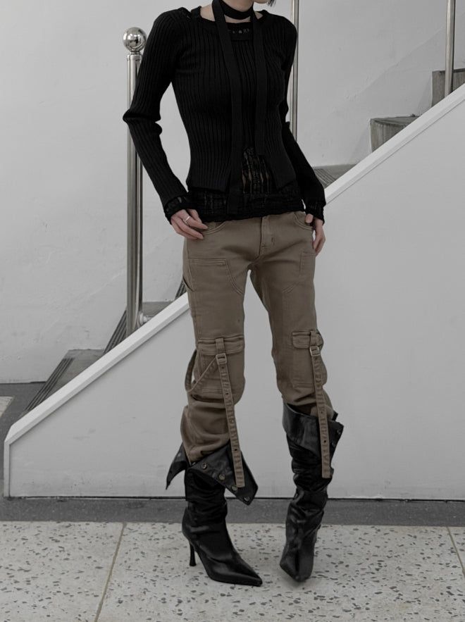 Seron Muffler Knit T-shirt