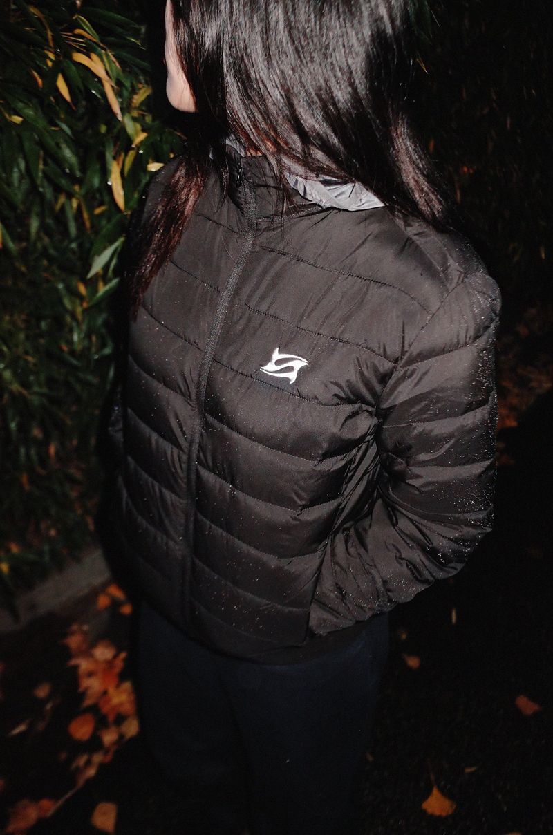Symbol Logo Puffer Jacket Black