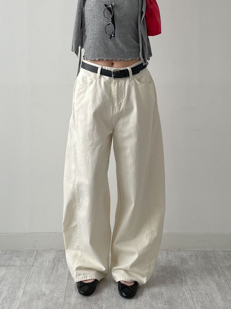 382 Curved Balloon Wide Pants
