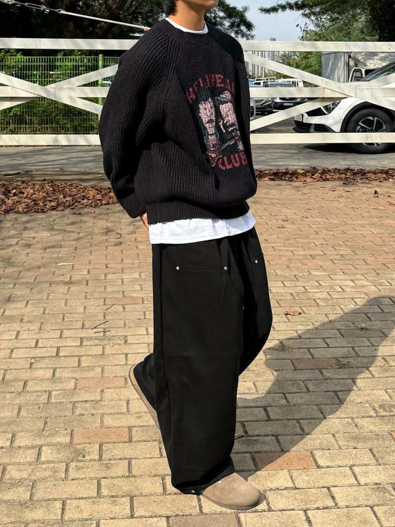 Balloon double knee sweatpants