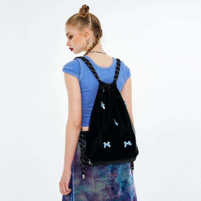 Ribbon Gym Sack [Blue]